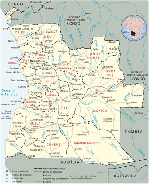 angola mapa geografico